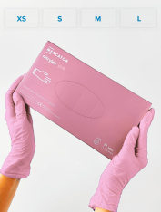 Rękawiczki nitrylowe bezpudrowe, Nitrylex Pink (100 szt/op)