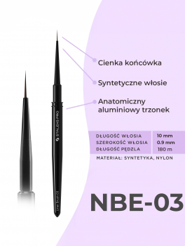 Pędzelek cienki do zdobień EXPERT (10/0.9mm), Staleks PRO