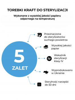 Torebki papierowe do sterylizacji, (60x100mm) 100 szt, MicroSTOP
