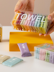 Ręcznik w tabletce turystyczny, chusteczki skompresowane, 14 szt