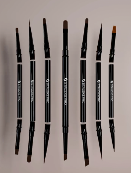 Pędzelek dwustronny liner+ombre EXPERT 01/07, Staleks PRO