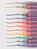 Pisaki do zdobień paznokci akrylowe, wielokolorowe (12 szt)
