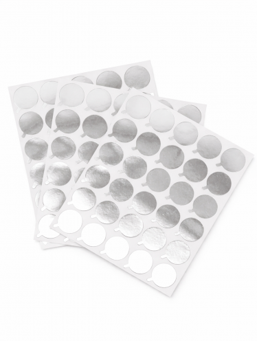 Naklejki jednorazowe pod klej, srebrne (30 sztuk)