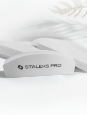 Polerka do paznokci, blok polerski półksiężyc, 100/180 (20 szt), Staleks PRO