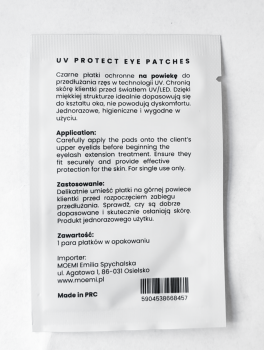 Płatki jednorazowe ochronne do stylizacji rzęs UV, MOEMI (50 par)