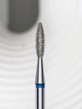 Frez diamentowy płomień 2.1mm, niebieski, Staleks PRO