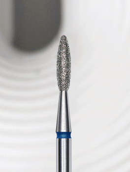 Frez diamentowy płomień 2.1mm, niebieski, Staleks PRO