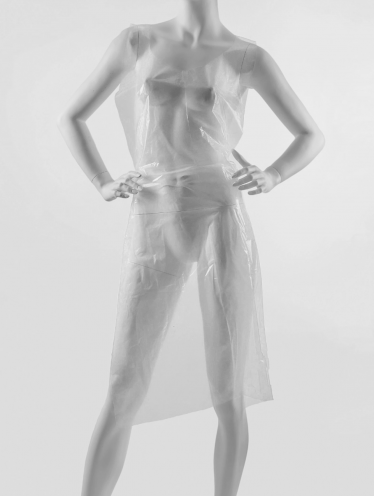 CHILA fartuch foliowy 12mkm BIAŁY 70x110cm - 100 szt