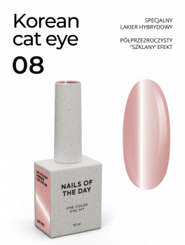 Lakier hybrydowy, Gel Polish #08 Korean Cat Eye (10ml), NOTD