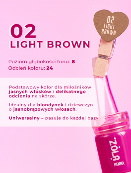 Henna pudrowa do brwi, 02 LIGHT BROWN, Zola (5g)