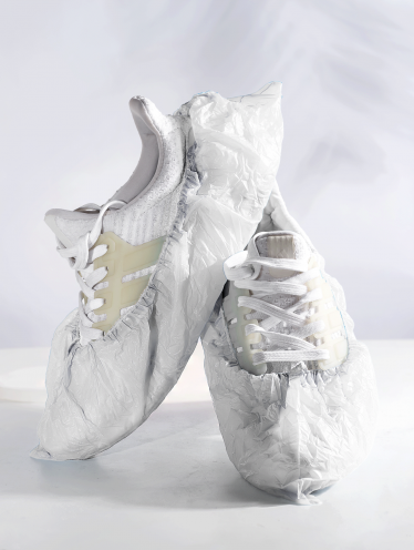 Ochraniacze na obuwie foliowe, białe (50 par) 2g, Mercator