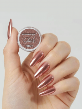 Pyłek do paznokci lustrzany Glass Effect BROWN (0.3g), AlleLAC