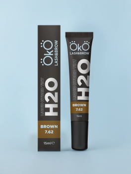 Farbka do brwi, H2O Liquid Hybrid Tint 7.62 Brown (15ml), OkO