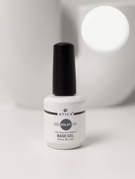 Baza hybrydowa, Base Gel MILKY (15ml), Atica