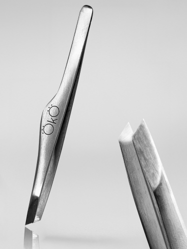 Pęseta do brwi skośna, Tweezer 01, OkO