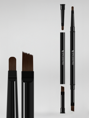 STALEKS PRO pędzelek dwustronny żel 7 mm/żel 9 mm EXPERT / NBE-04/09