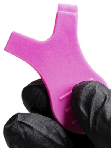 Aplikator grzebyk do liftingu i laminacji rzęs, różowy (10 szt)