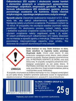 Odkamieniacz do urządzeń AGD, IZO (30g)