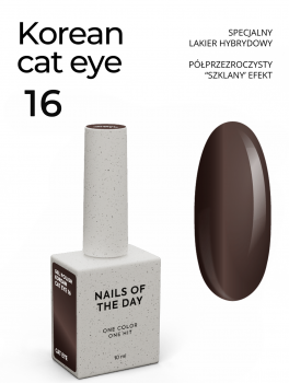Lakier hybrydowy, Gel Polish #16 Korean Cat Eye (10ml), NOTD
