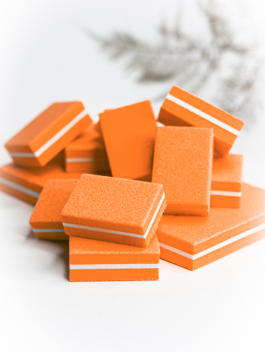 Polerka do paznokci, blok polerski pomarańczowy, 100/180 (50 szt)