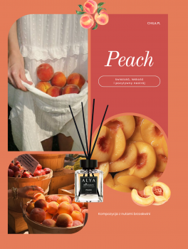 Patyczki zapachowe, Peach (100ml), Alya