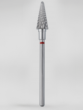 Frez z węglika spiekanego stożek 6mm, czerwony, Staleks PRO