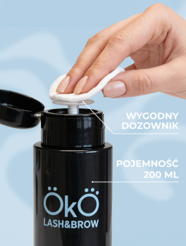 Buteleczka na płyny kosmetyczne z pompką, OkO (200ml)