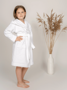 Szlafrok dziecięcy frotte biały - 104-116 (4-6 lat)