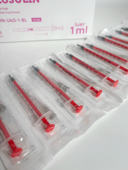 Strzykawki insulinowe dicoSULIN U-40 z igłą 27G (1ml) - 100 szt, Zarys