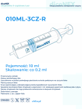 Strzykawki 3-częściowe dicoNEX, Luer (10ml) - 100 szt, Zarys