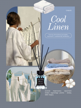Patyczki zapachowe, Cool Linen (100ml), Alya