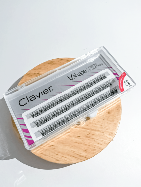 Kępki rzęs V-shape Fishtail 10D, skęt C (8mm), Clavier