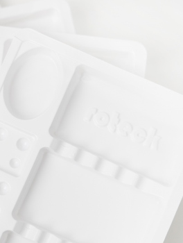 Tacki plastikowe jednorazowe, białe (100 szt), Roteck