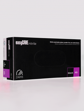 Rękawiczki nitrylowe bezpudrowe, easyCARE Black (100 szt/op) XS