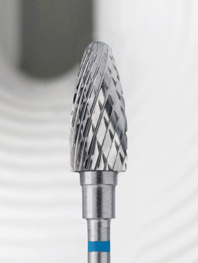 Frez z węglika spiekanego stożek 6mm, niebieski, Staleks PRO