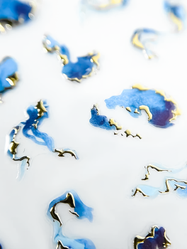 Naklejki na paznokcie marmur niebieski (1 ark)