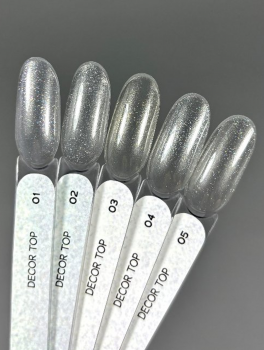 Top hybrydowy, Decor Top 01 SHINE (13ml), TOUCH