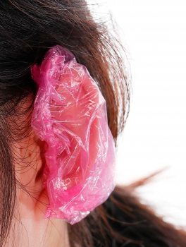 Ochraniacze na uszy, osłonki jednorazowe, różowe (100 szt)