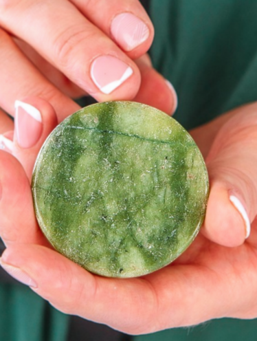 Kamień nefrytu, podstawka paletka do kleju