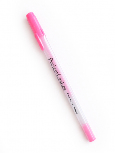 Różowy pisak do konturowania i geometrii brwi