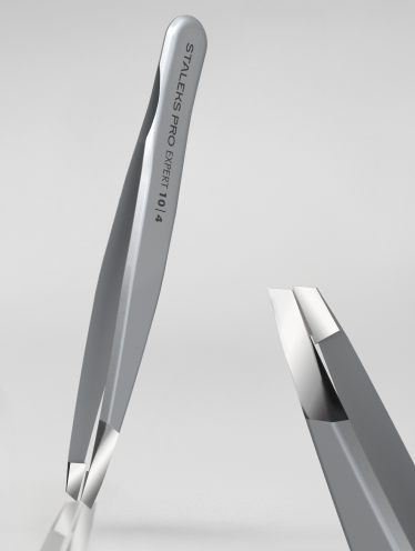 Pęseta do brwi skośna, EXPERT 10 typ 4, Staleks PRO