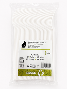 Widelce jednorazowe plastikowe (16.5cm) - 100 szt