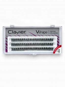 Kępki rzęs Fishtail, V-shape (C / 0.10 / 10), Clavier