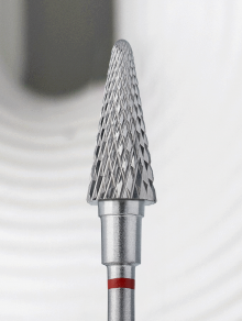 Frez z węglika spiekanego stożek 6mm, czerwony, Staleks PRO