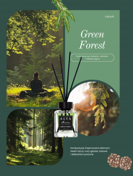 Patyczki zapachowe, Green Forest (100ml), Alya