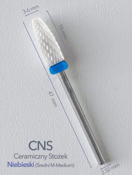 Frez ceramiczny stożek, niebieski - CNS