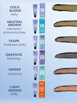 Farbka do brwi, Brow Gel Tint COLD BLOND (20ml), ELAN