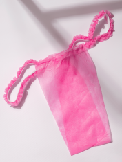 Majtki z falbankami damskie jednorazowe, różowe (50 szt)