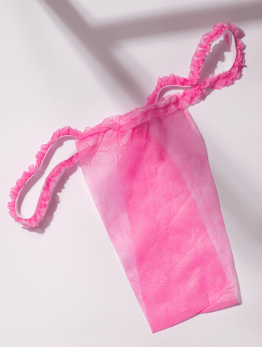 Majtki z falbankami damskie jednorazowe, różowe (50 szt)