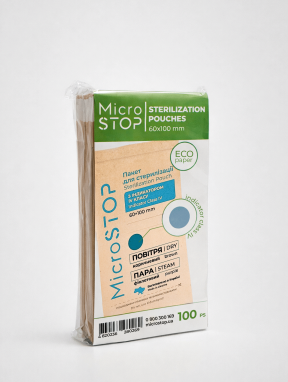 Torebki papierowe do sterylizacji ECO, (60x100mm) 100 szt, MicroSTOP